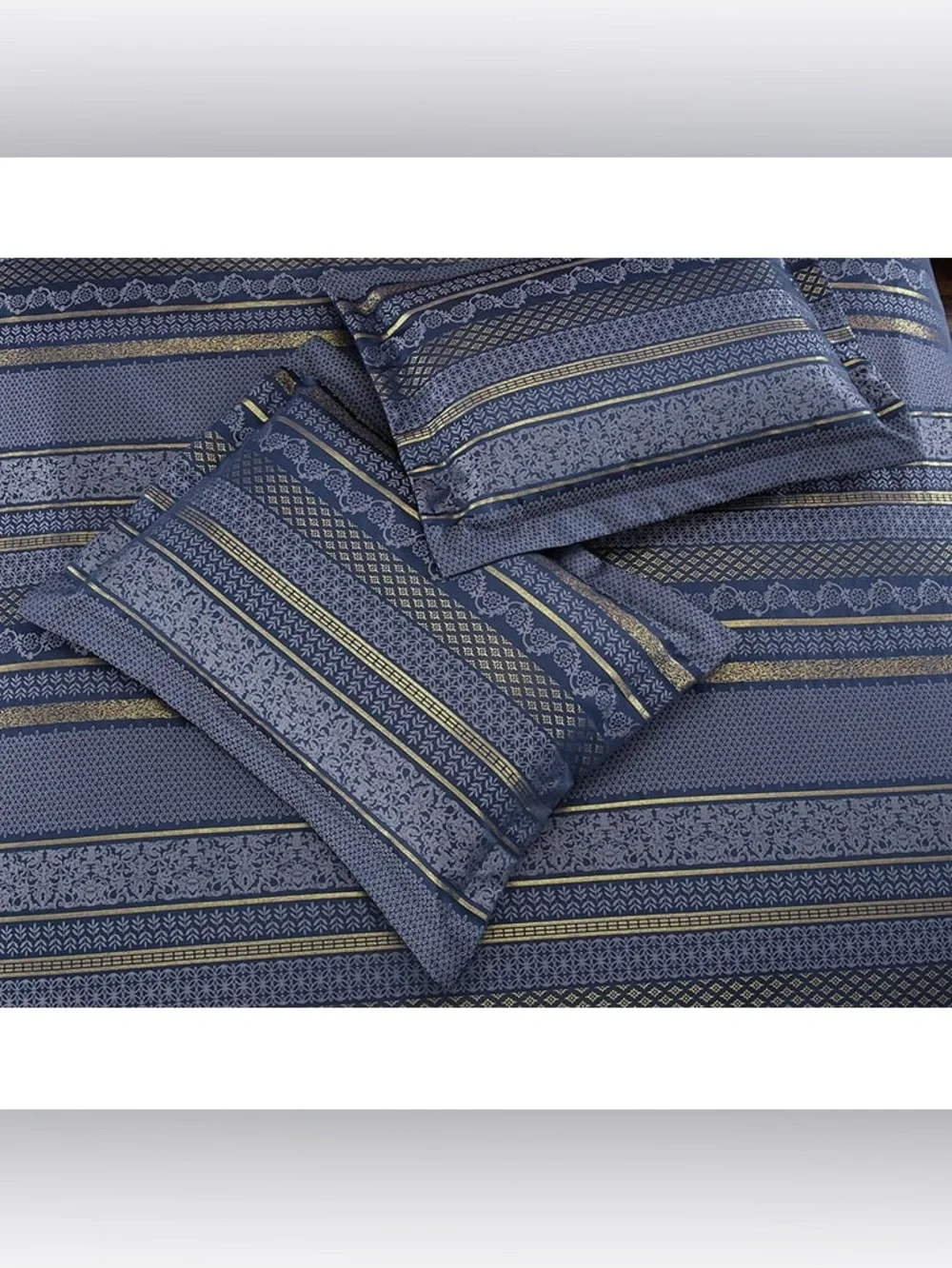 Blue Patterned Comforter Set - Home Bedding